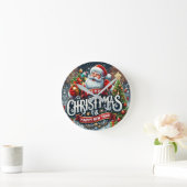 Weihnachtsmann Runde Wanduhr (Zuhause)