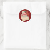 Weihnachtsmann Runder Aufkleber (Tasche)
