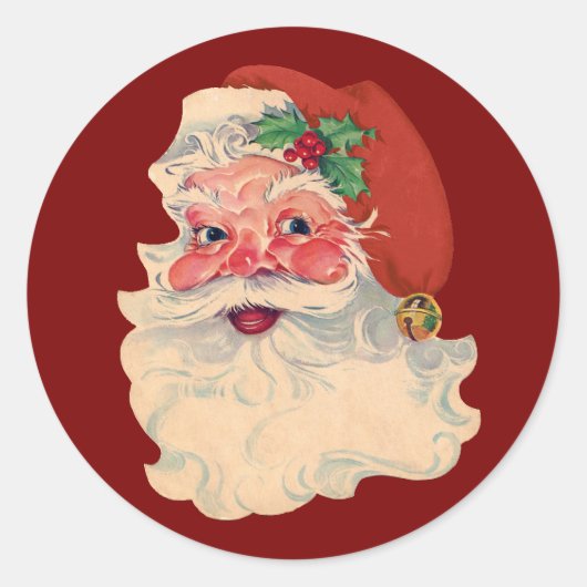 Weihnachtsmann Runder Aufkleber (Vorderseite)