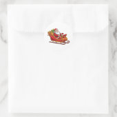 Weihnachtsmann Runder Aufkleber (Tasche)