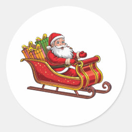 Weihnachtsmann Runder Aufkleber