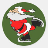 Weihnachtsmann Runder Aufkleber (Vorderseite)