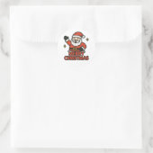 Weihnachtsmann Runder Aufkleber (Tasche)