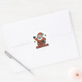 Weihnachtsmann Runder Aufkleber (Umschlag)