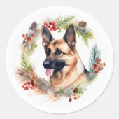 Weihnachtsmann Runder Aufkleber (Vorderseite)