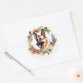 Weihnachtsmann Runder Aufkleber (Umschlag)