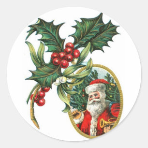 Weihnachtsmann Runder Aufkleber