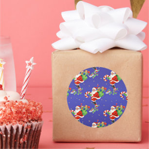 Weihnachtsmann Runder Aufkleber