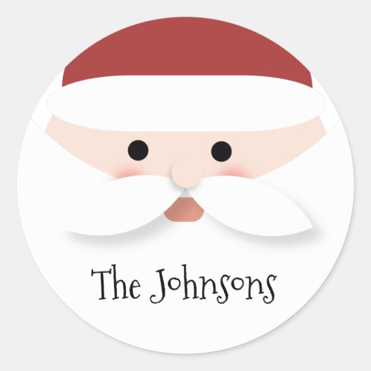 Weihnachtsmann Runder Aufkleber (Vorderseite)