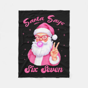 Weihnachtsmann sagt Frauen sechs sieben Weihnachte Fleecedecke