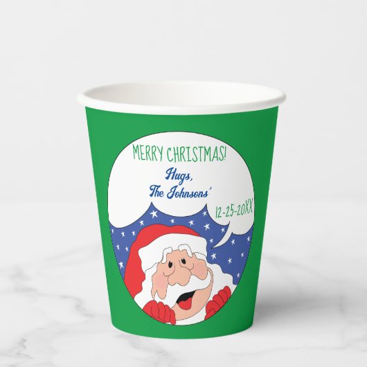 Weihnachtsmann sagt pappbecher (Vorderseite)