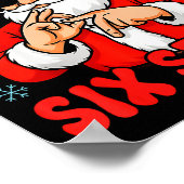 Weihnachtsmann sagt sechs sieben Hände Schild Lust (Ecke)