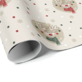 Weihnachtsmann - Sahne Geschenkpapier (Rolleneckpunkt)