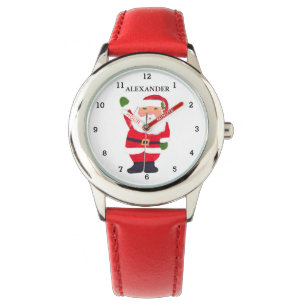 Weihnachtsmann Sankt Nikolaus Festlich Lustig Kind Armbanduhr