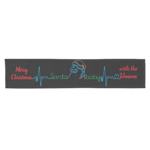 Weihnachtsmann Santa Baby Personalisieren 35,5 x 1 Kurzer Tischläufer