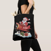 Weihnachtsmann Santa Claus Pilot Fliegendes Flugze Tasche (Von Nahem)