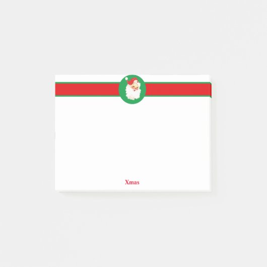 Weihnachtsmann Santa Claus Post-it Klebezettel (Vorderseite)
