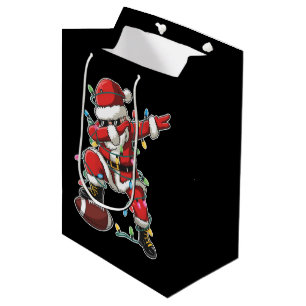 Weihnachtsmann Santa Dabbing Fußballspieler Xmas F Mittlere Geschenktüte