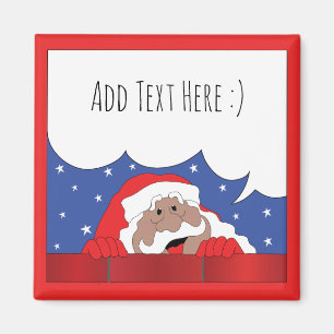 Weihnachtsmann Santa der Farbe sagt Quadrat Magnet