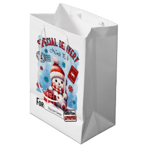 Weihnachtsmann Santa genehmigt Namen Penguin Mittlere Geschenktüte