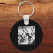 Weihnachtsmann Santa Selfie Funny Xmas Men Wom Schlüsselanhänger (Vorderseite)