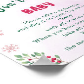 Weihnachtsmann "Say Baby nicht" Baby Duschspiel Poster (Ecke)