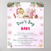 Weihnachtsmann "Say Baby nicht" Baby Duschspiel Poster (Vorne)