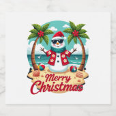 Weihnachtsmann Schaumweinetikett (Einzelnes Label)