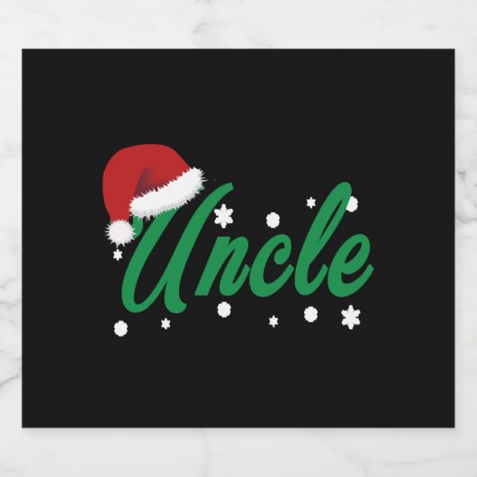 Weihnachtsmann Schaumweinetikett (Einzelnes Label)