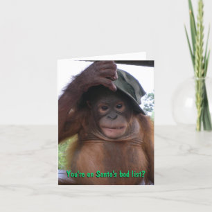 Weihnachtsmann scherzt frech oder Nizza Feiertagskarte