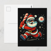 Weihnachtsmann schimpft über das 6-7 Weihnachts-Me Postkarte (Vorne/Hinten)