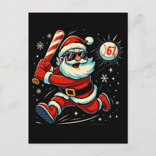Weihnachtsmann schimpft über das 6-7 Weihnachts-Me Postkarte (Vorderseite)