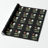 Weihnachtsmann Schlitten Fahrender Alligator Weihn Geschenkpapier (Ungerollt)