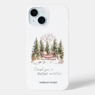 Weihnachtsmann, Schlitten, Geschenke Wald Weihnac Case-Mate iPhone Hülle