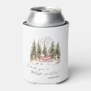Weihnachtsmann, Schlitten, Geschenke Wald Weihnac Dosenkühler