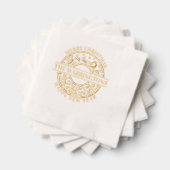 Weihnachtsmann-Schlitten-Lacy Filigree Familiennam Servietten Mit Folie (Insitu (Gestapelt))