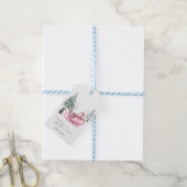 Weihnachtsmann, Schlitten, Pinguin, Wald Geschenkanhänger (Mit Garn)