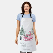 Weihnachtsmann, Schlitten, Pinguin, Wald Schürze (Getragen)