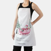 Weihnachtsmann, Schlitten, Pinguin, Wald Schürze (InSitu)