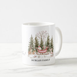 Weihnachtsmann, Schlitten, präsentiert Weihnachten Kaffeetasse