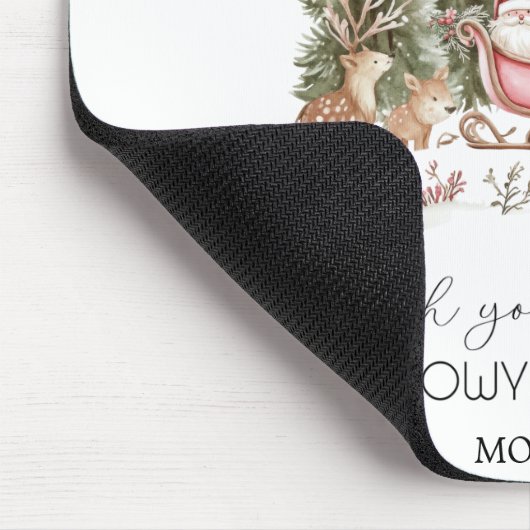 Weihnachtsmann, Schlitten, präsentiert Weihnachten Mousepad (Ecke)