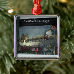 Weihnachtsmann-Schlitten  Silbernes Ornament