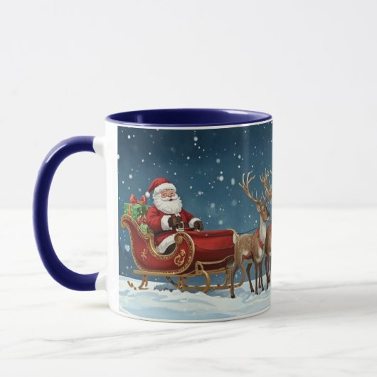 Weihnachtsmann-Schlitten Tasse (Links)