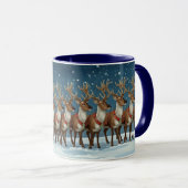 Weihnachtsmann-Schlitten Tasse (VorderseiteRechts)