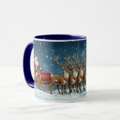 Weihnachtsmann-Schlitten Tasse (Vorderseite Links)