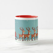 Weihnachtsmann-Schlitten Tasse (Zentrum)
