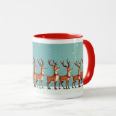 Weihnachtsmann-Schlitten Tasse (VorderseiteRechts)