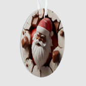 Weihnachtsmann-Schmuck mit festlicher Freude Ornament (Vorderseite)