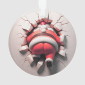 Weihnachtsmann-Schmuck mit festlicher Freude Ornament (Rückseite)