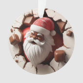 Weihnachtsmann-Schmuck mit festlicher Freude Ornament (Vorderseite)